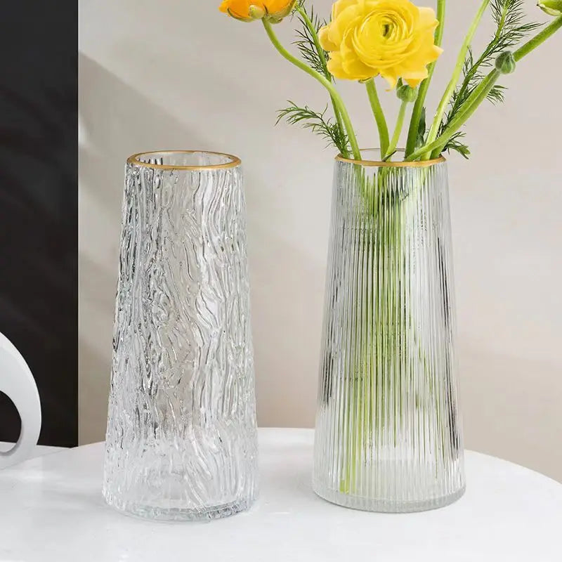 New Creative Nordic Glass Flower Vase Ins Flower Bottle Transparente Hydroponic Vase Garrafa De Vidro para Flores Desktop Decoração