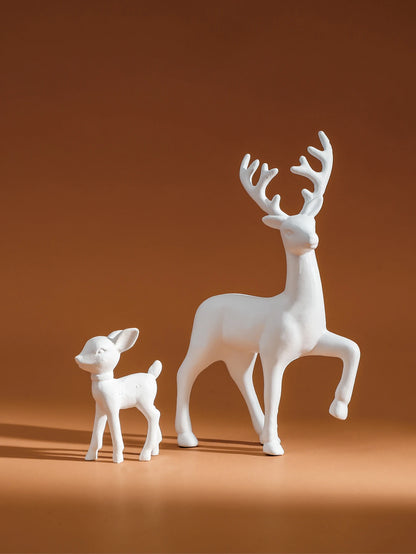 2 peças, decoração do quarto mãe veado bonito crianças decoração do quarto esculturas kawaii esculturas natal decoração para casa estatuetas fawn