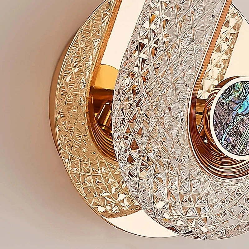 Luzes de parede de cristal modernas iluminação interior redonda/oval led lâmpada de parede decoração para casa para cozinha quarto sala estar arandela criativa