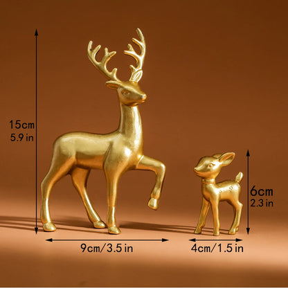 2 peças, decoração do quarto mãe veado bonito crianças decoração do quarto esculturas kawaii esculturas natal decoração para casa estatuetas fawn