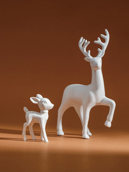 2 peças, decoração do quarto mãe veado bonito crianças decoração do quarto esculturas kawaii esculturas natal decoração para casa estatuetas fawn