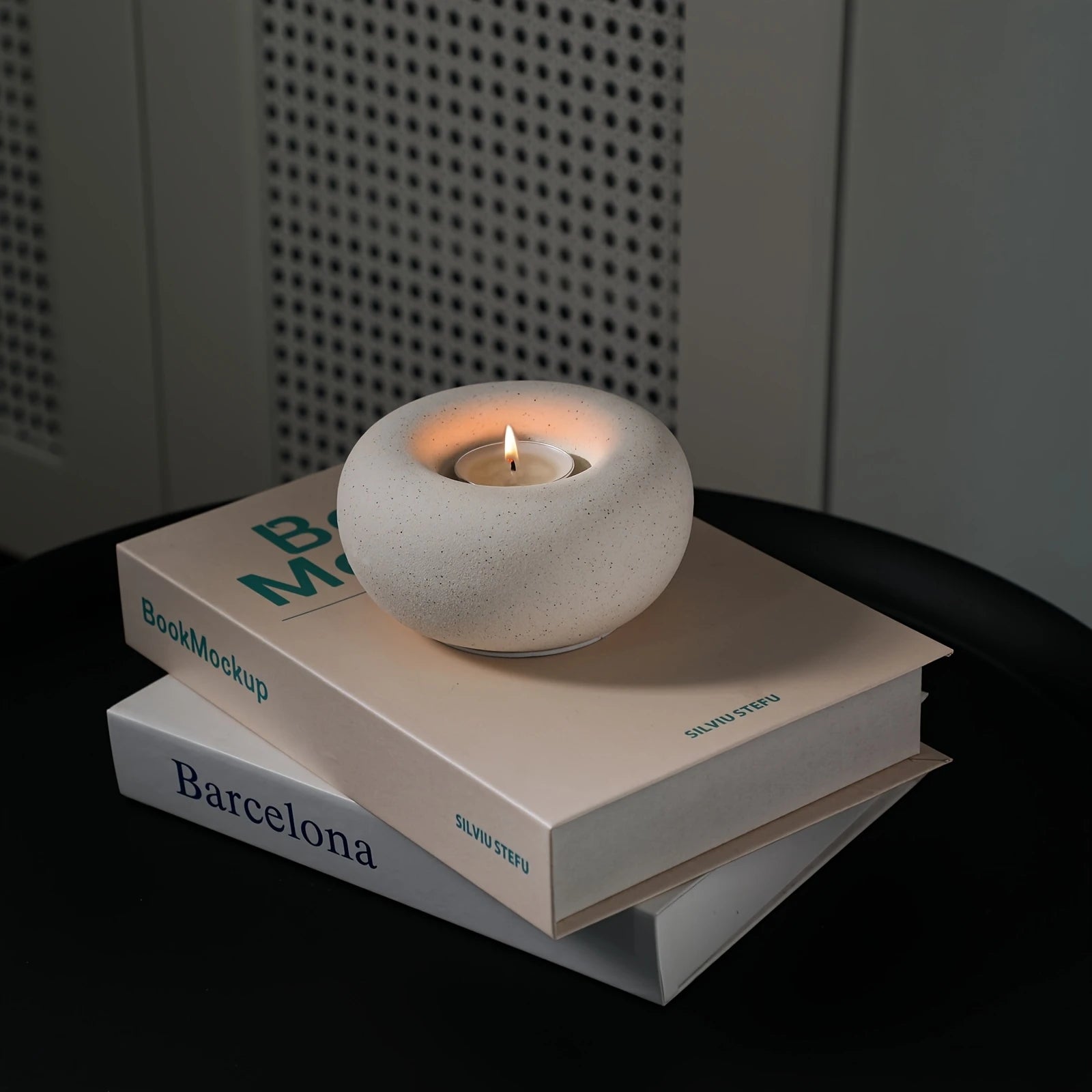 Donut castiçal criativo casa velas casa decoração de mesa castiçal para o quarto sem chama romântico presentes aniversário