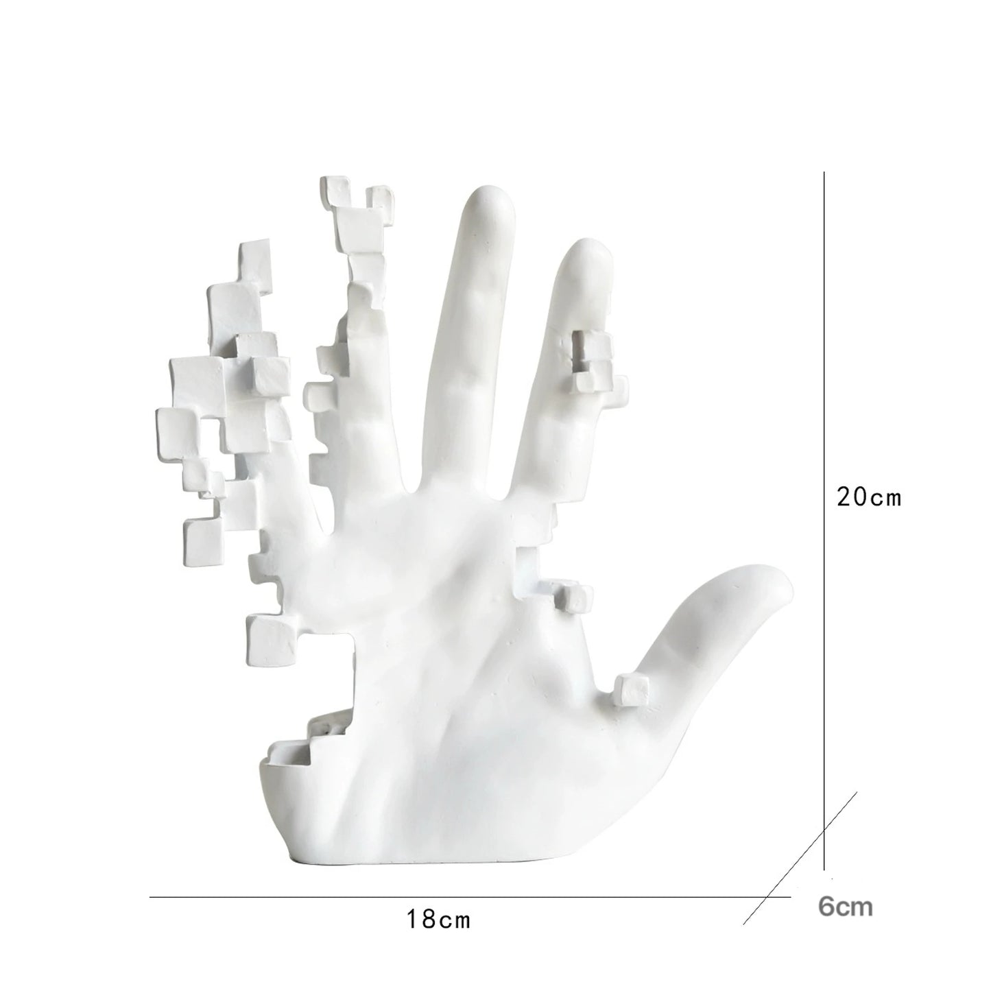 Estátua de mão artística abstrata, acessórios de decoração para casa, escultura artística, estatueta nórdica, minimalismo moderno, estante, mesa de quarto