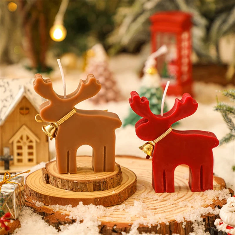 Kit DIY de molde de vela de silicone série de Natal para velas artesanais, sabão, gesso, resina e cozimento; Presentes de férias ideais
