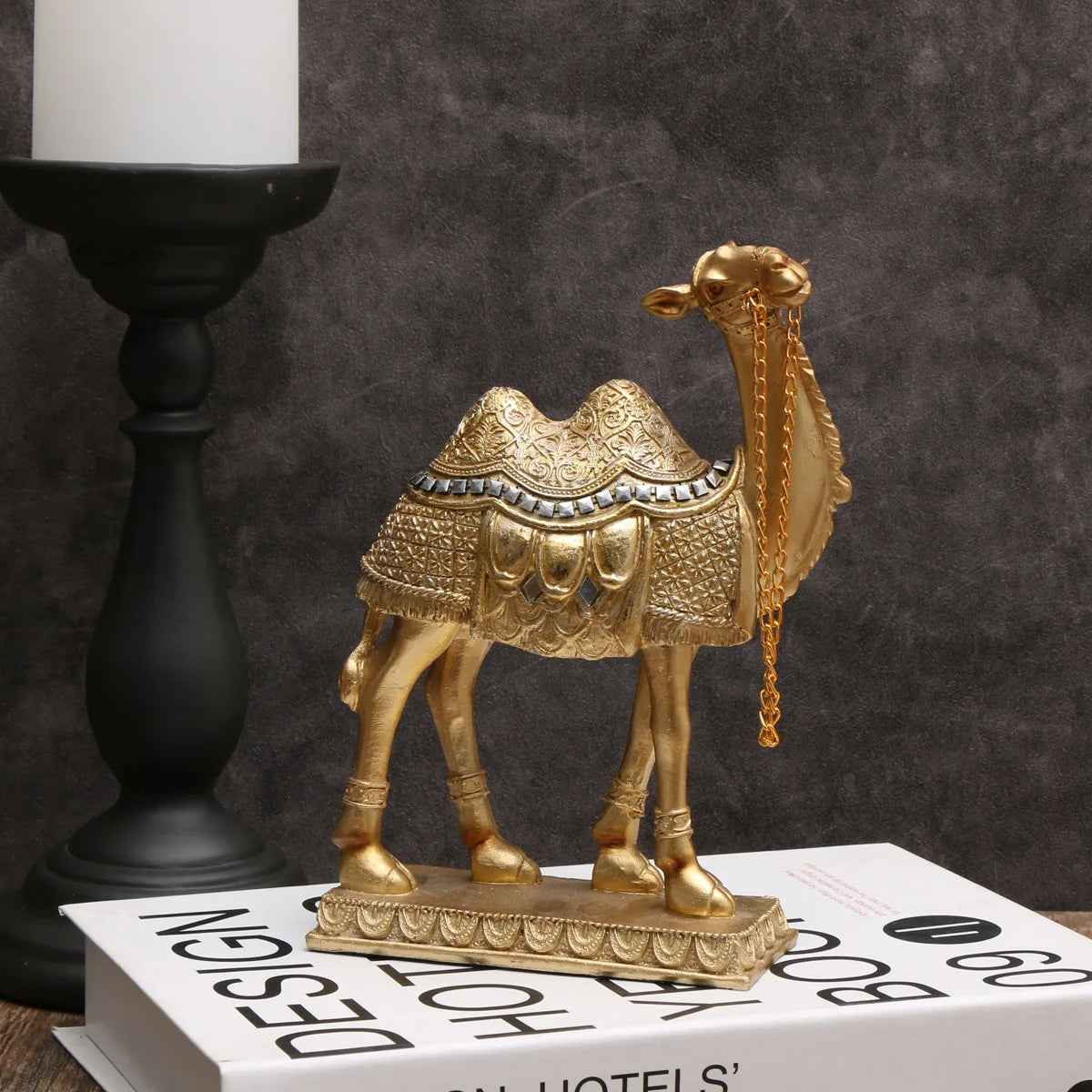 Indoor Camel Statue with Light, Classic Luxury Art, item decorativo para o Natal, Halloween, Hanukkah, Thanksgiving, Dia dos Namorados