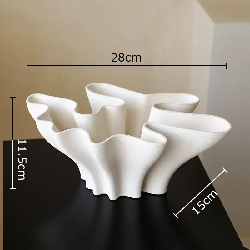 Vaso Cerâmico Em Forma Floral Vasos Hidroponia, Decoração De Mesa, Arranjo De Flores, Vasos De Artesanato Moderno, Decoração Estética Do Quarto