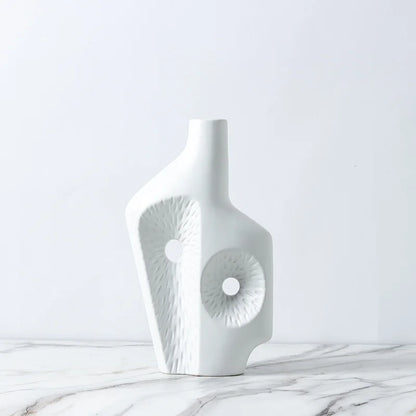 Decoração abstrata irregular de vaso de cerâmica, estante nórdica moderna, armário de vinho, decoração de mesa de cabeceira de quarto