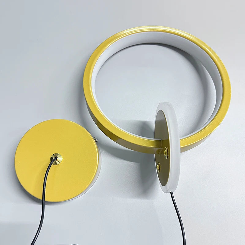 Suspensão Luzes Pingente, Lâmpadas Suspensas, Anel Lustres, Luminaria, Decoração do quarto, Techo