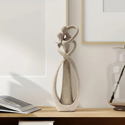 1pc, beijando casal estátua escultura abstrata estátua de resina decoração para casa moderna escritório desktop prateleira estante decoração