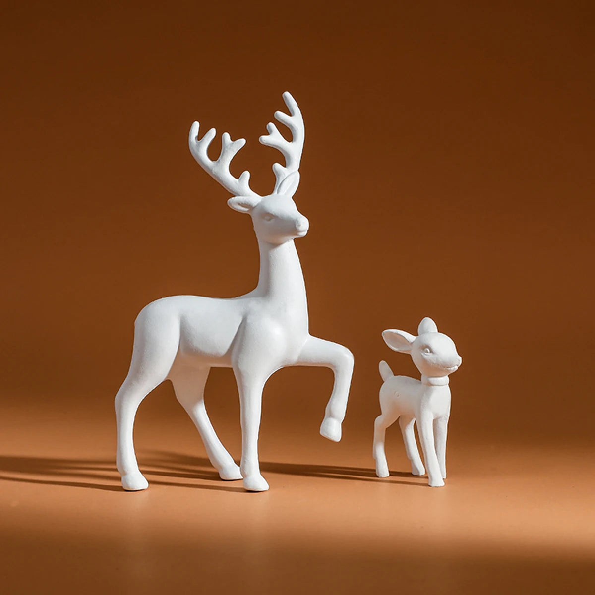 2 peças, decoração do quarto mãe veado bonito crianças decoração do quarto esculturas kawaii esculturas natal decoração para casa estatuetas fawn