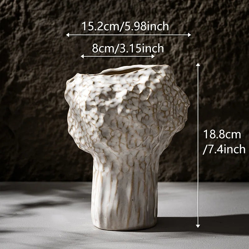 CAPIRON-Vaso Cerâmico Nórdico, Grama Pampas, Flores Secas, Decoração de Casa Acessórios, Sala Mesa, Estante, Decoração Varanda, Quarto