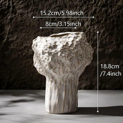 CAPIRON-Vaso Cerâmico Nórdico, Grama Pampas, Flores Secas, Decoração de Casa Acessórios, Sala Mesa, Estante, Decoração Varanda, Quarto