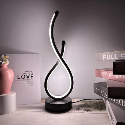 Criativo espiral led night light regulável 3 cores mesa noite lâmpada para sala de estar escritório quarto cabeceira decoração usb plug in