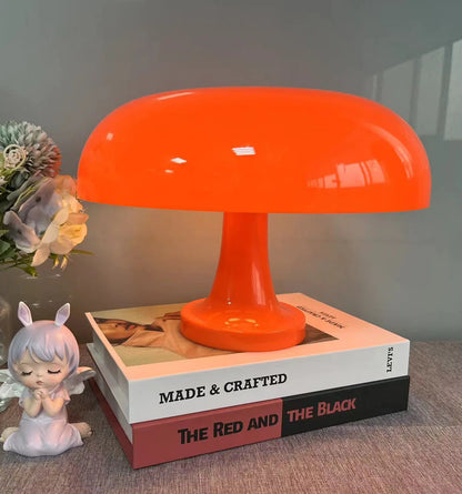 Clássico Cogumelo Abajur, Modern Bauhaus Art Abajur, Quarto Abajur Lamp, Designer Dinamarquês Laranja Candeeiro De Mesa Decorativo