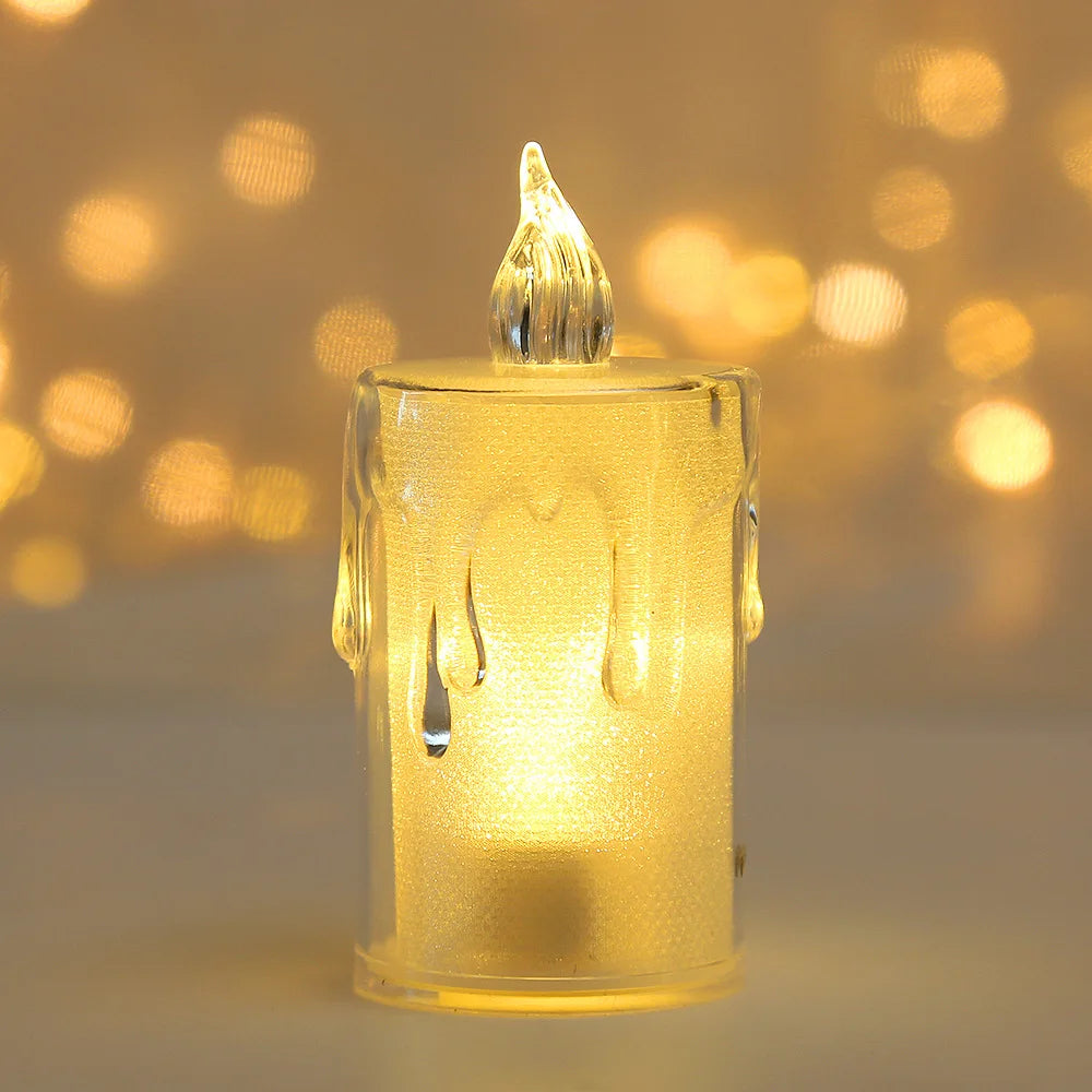 Vela led sem chama desejando luz de chá branco quente vela sem chama dia das bruxas natal casamento decoração 4 tamanho vela luz