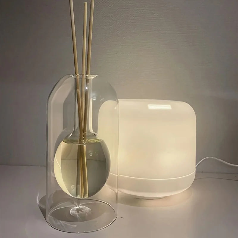 Garrafa difusora de aromaterapia de vidro elegante, vaso decorativo sem perfume para fragrâncias domésticas para palhetas, perfeito para o natal, 1 peça