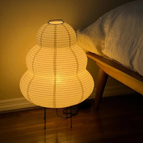 Estilo japonês led arroz lâmpada de mesa tricolor escurecimento casa arte decoração lâmpadas sala estar do hotel quarto cabeceira luz da noite