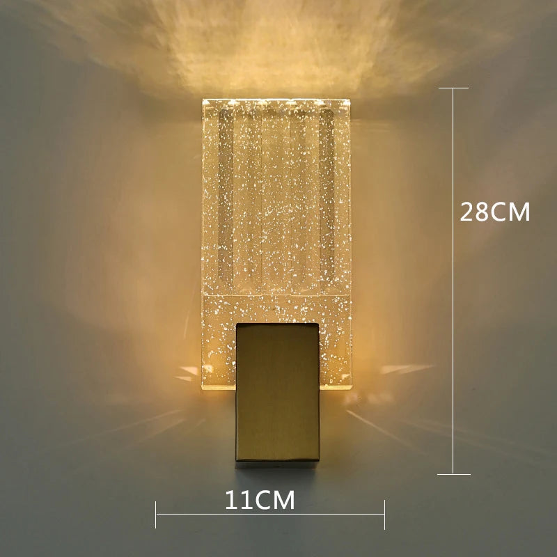 Bolha de cristal lâmpadas parede moderna iluminação led ouro arandelas parede interior sala estar fundo tv quarto corredor decoração casa lustre