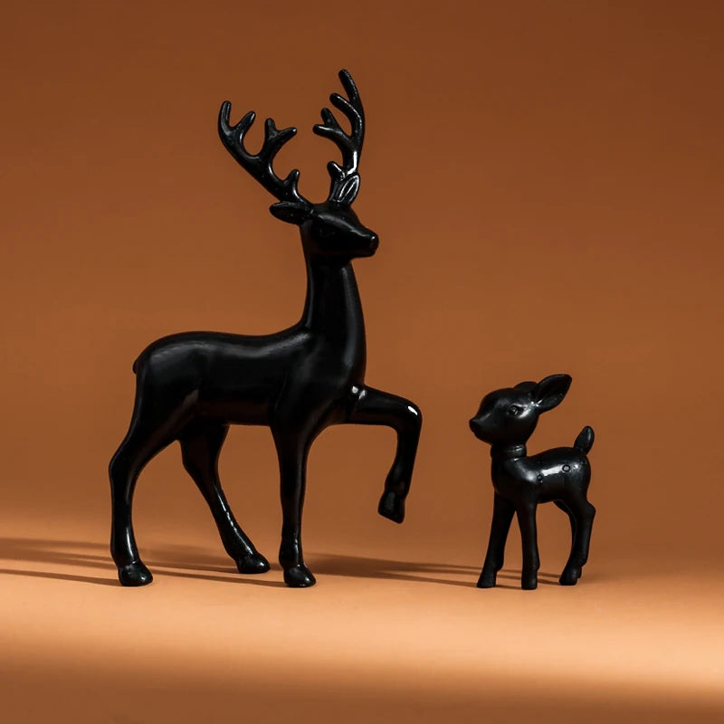 2 peças, decoração do quarto mãe veado bonito crianças decoração do quarto esculturas kawaii esculturas natal decoração para casa estatuetas fawn