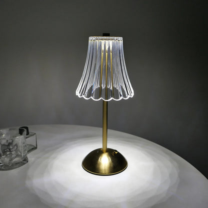 Luminária de mesa retrô de cristal, lâmpada de cabeceira para quarto, atmosfera luxuosa, recarregável, escurecimento, luz led