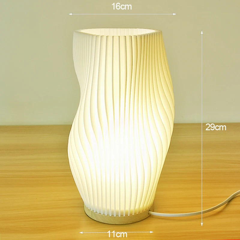 Estilo creme francês lâmpada de mesa 3d ins internet vermelho plissado quarto lâmpada cabeceira estudo café cartão assento atmosfera lâmpada