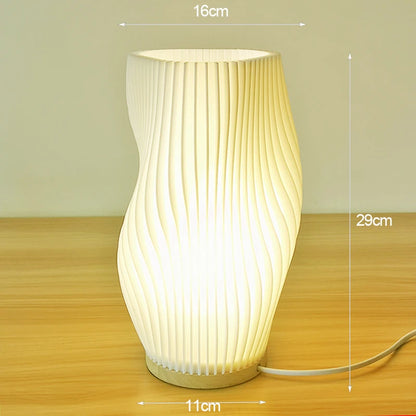 Estilo creme francês lâmpada de mesa 3d ins internet vermelho plissado quarto lâmpada cabeceira estudo café cartão assento atmosfera lâmpada