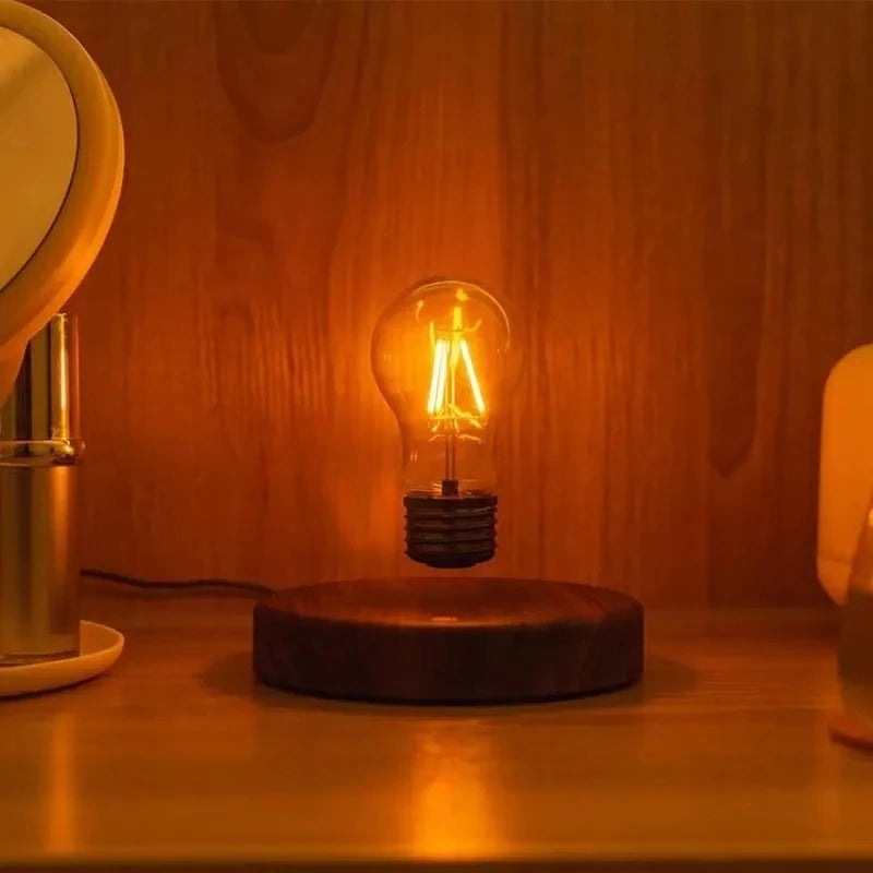 Lâmpada de levitação magnética criatividade flutuante vidro lâmpada led escritório em casa decoração presente aniversário mesa novidade luz da noite