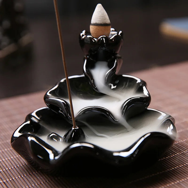 Criativo decoração de casa backflow vara queimador de incenso cerâmica incensário decoração de casa uso em casa casa de chá zen yoga decoração-sem incenso