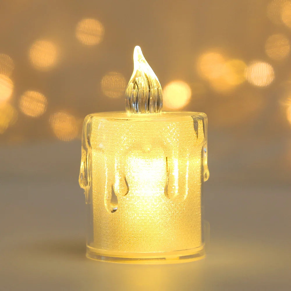 Vela led sem chama desejando luz de chá branco quente vela sem chama dia das bruxas natal casamento decoração 4 tamanho vela luz