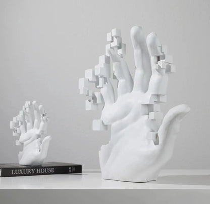 Estátua de mão artística abstrata, acessórios de decoração para casa, escultura artística, estatueta nórdica, minimalismo moderno, estante, mesa de quarto
