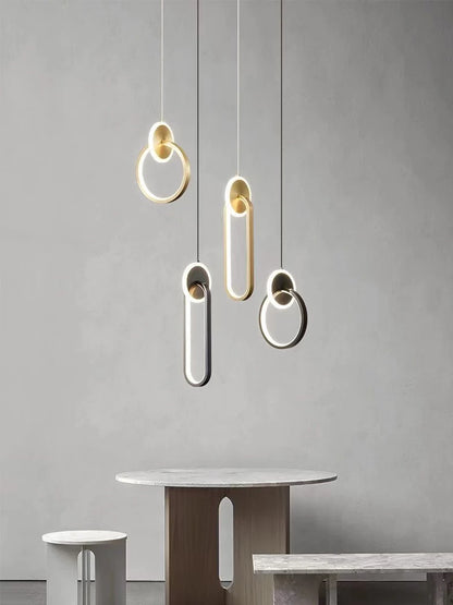 Suspensão Luzes Pingente, Lâmpadas Suspensas, Anel Lustres, Luminaria, Decoração do quarto, Techo