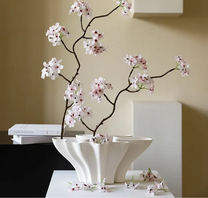 Vaso Cerâmico Em Forma Floral Vasos Hidroponia, Decoração De Mesa, Arranjo De Flores, Vasos De Artesanato Moderno, Decoração Estética Do Quarto