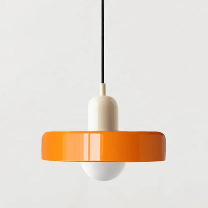Luminária Pendente Bauhaus | Vidro Colorido Moderno