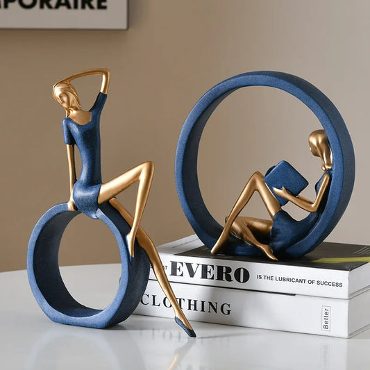 Escultura Artística de Leitura para Decoração