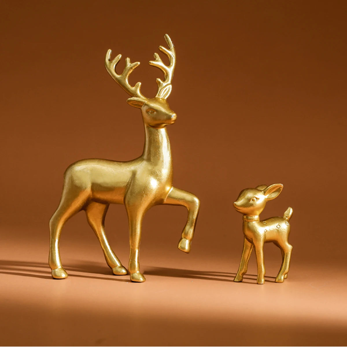 2 peças, decoração do quarto mãe veado bonito crianças decoração do quarto esculturas kawaii esculturas natal decoração para casa estatuetas fawn