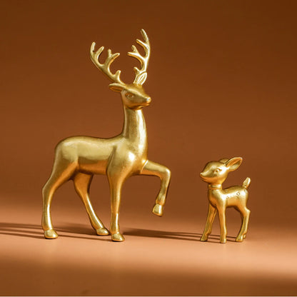 2 peças, decoração do quarto mãe veado bonito crianças decoração do quarto esculturas kawaii esculturas natal decoração para casa estatuetas fawn