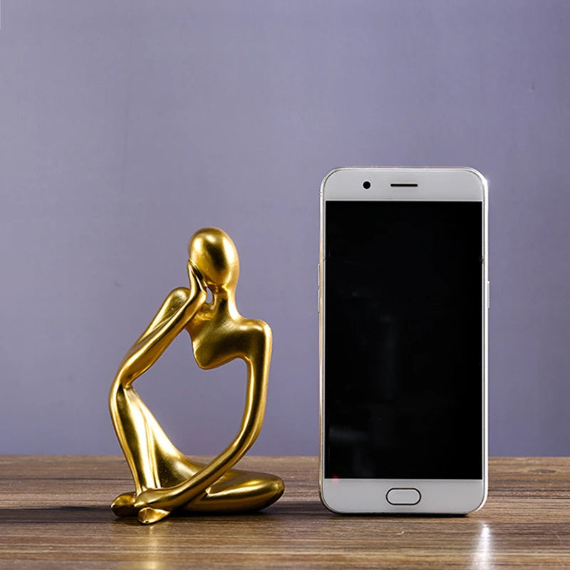 Figuras abstratas de arte escandinava, decoração de casa, mini artesanato, ornamento de entrada de luxo leve, decoração de mesa 1 peça