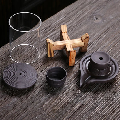 Areia roxa Tempo Vem De Volta Fluxo Incenso Burner Decoração-Interior Aroma Difusor Pedra Moagem Incenso Pedestal Artesanato  Criativo Efeito Curativo Psicológico Candle Incense Pedestal Adequado para Presente Dando
