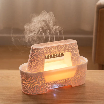 Umidificador do ar com a lâmpada colorida para a casa, difusor do óleo essencial, difusor ultrassônico do aroma com controlo a distância