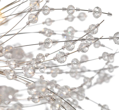 Céu moderno estrela bola de fogo pingente de cristal iluminação led dandelion restaurante, sala estar pingente, bar arte dinamarquês luminária