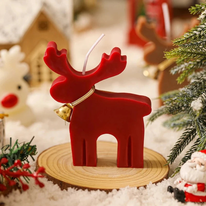 Kit DIY de molde de vela de silicone série de Natal para velas artesanais, sabão, gesso, resina e cozimento; Presentes de férias ideais
