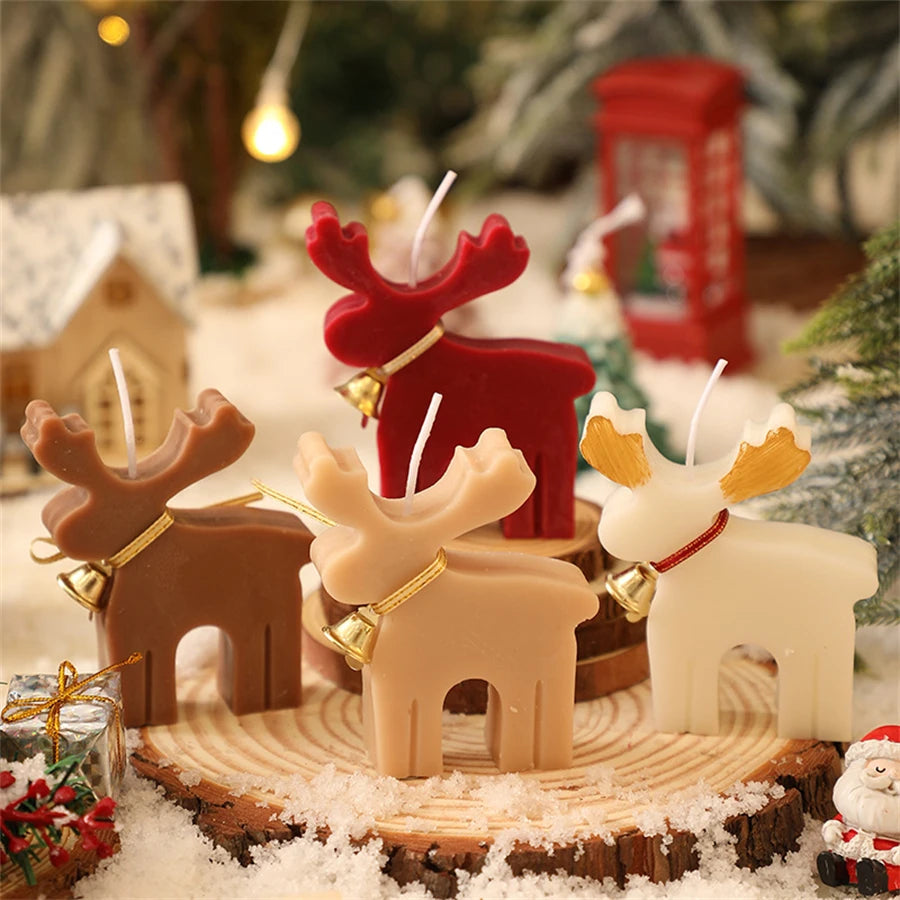 Kit DIY de molde de vela de silicone série de Natal para velas artesanais, sabão, gesso, resina e cozimento; Presentes de férias ideais